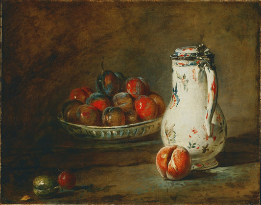 Un Tazón de Ciruelas - Jean Siméon Chardin