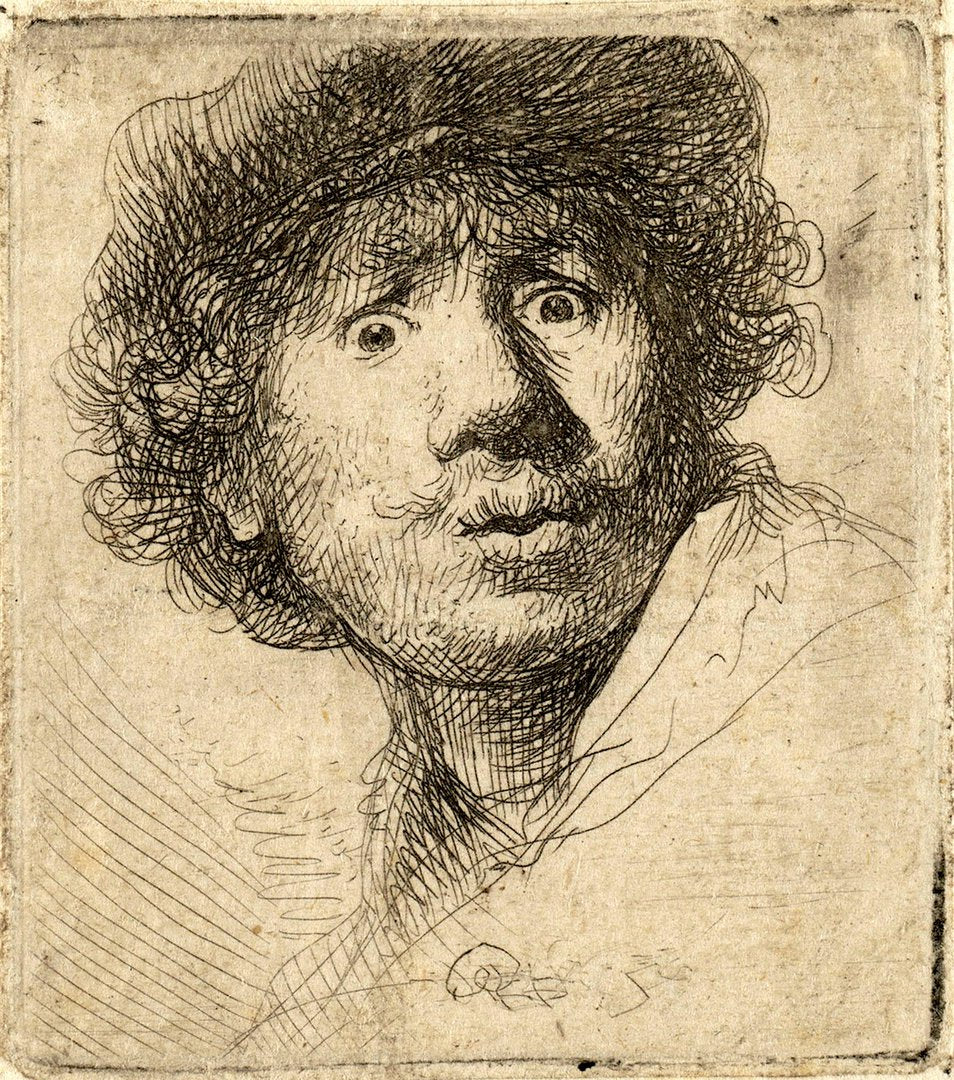 Autorretrato Sketch - Rembrandt