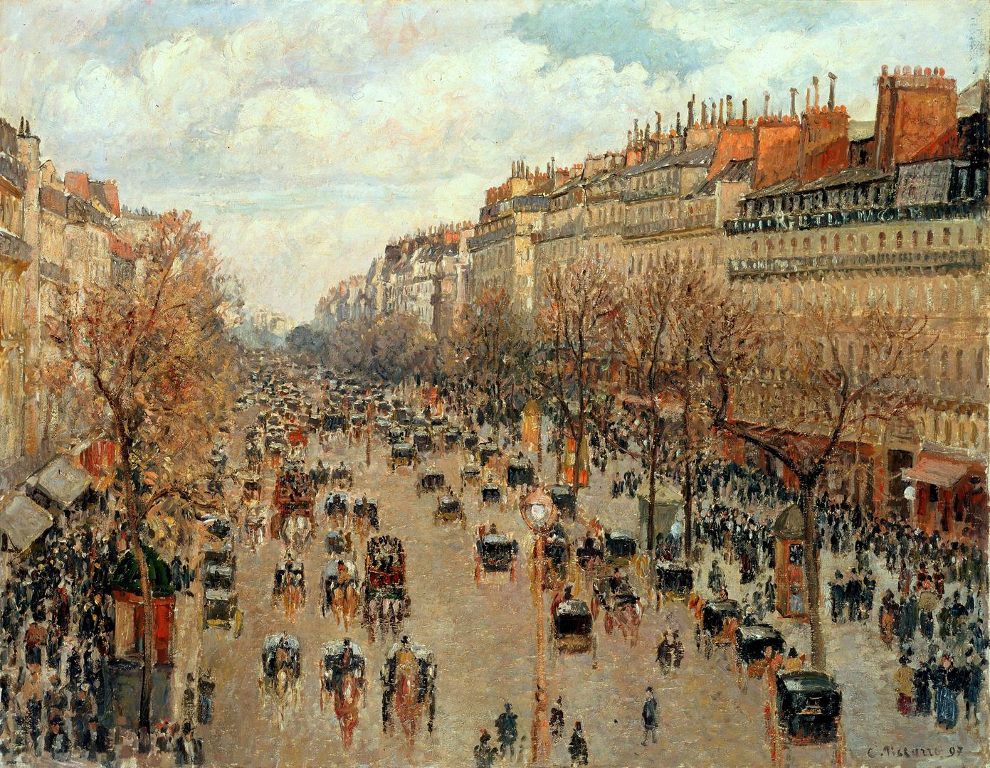 Boulevard Monmartre, Paris - Camille Pissarro