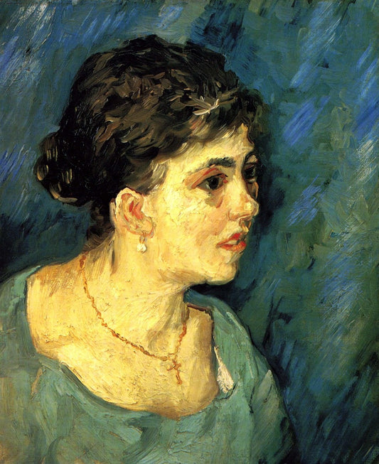 Retrato de una mujer en azul - Vincent Van Gogh