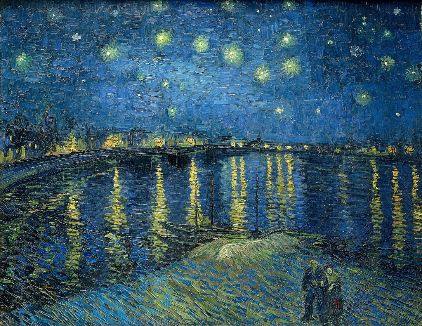 La Noche Estrellada sobre el Ródano - Vincent Van Gogh