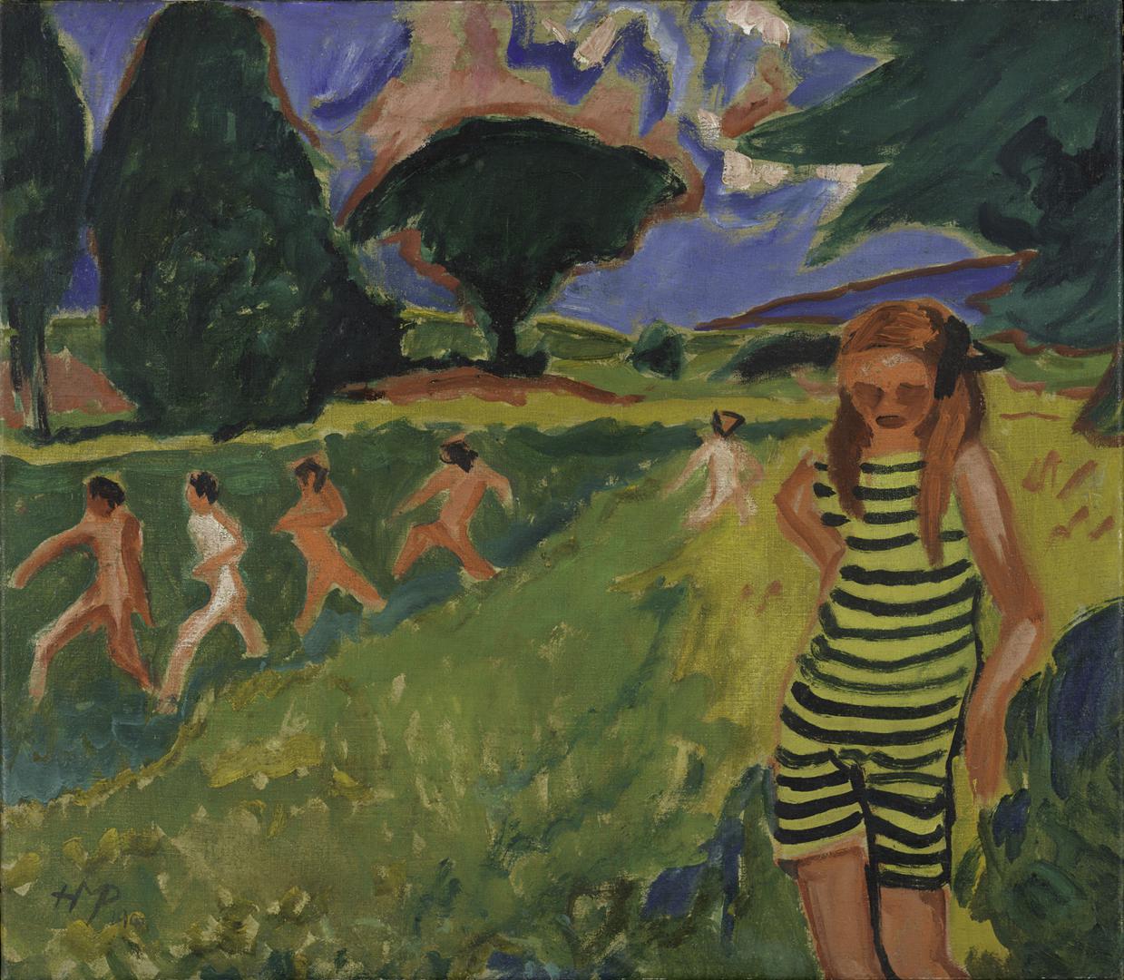 The Yellow and Black Jersey - Max Pechstein